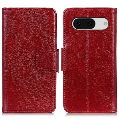 For Google Pixel 8a Case Nappa Texture Slim-Fit Split Leather Phone Cover Wallet