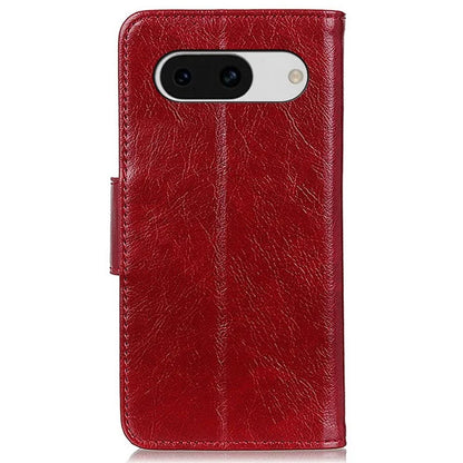 For Google Pixel 8a Case Nappa Texture Slim-Fit Split Leather Phone Cover Wallet