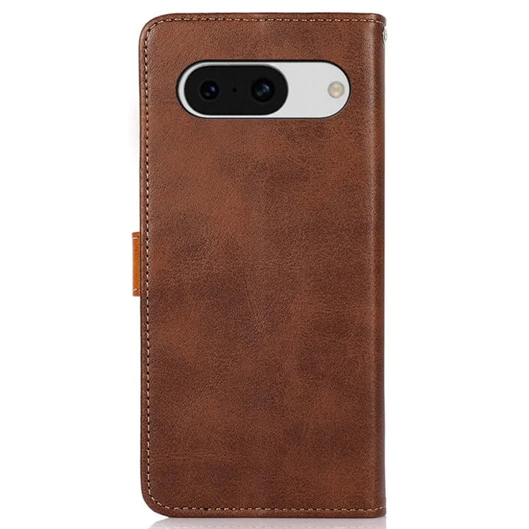 KHAZNEH For Google Pixel 8a Case Wallet Leather Cowhide Texture Phone Cover