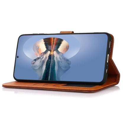 KHAZNEH For Google Pixel 8a Case Wallet Leather Cowhide Texture Phone Cover