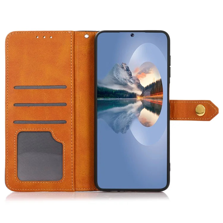 KHAZNEH For Google Pixel 8a Case Wallet Leather Cowhide Texture Phone Cover