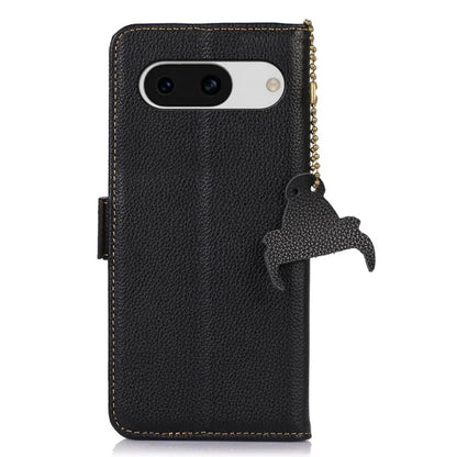 For Google Pixel 8a Case Genuine Cow Leather Phone Cover with RFID Blocking