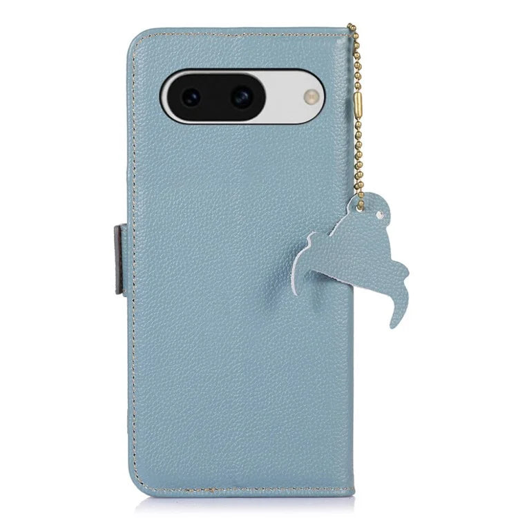 For Google Pixel 8a Case Genuine Cow Leather Phone Cover with RFID Blocking