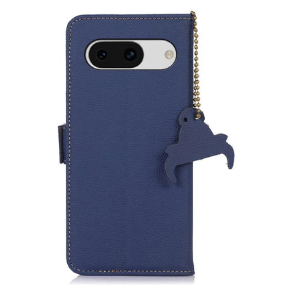 For Google Pixel 8a Case Genuine Cow Leather Phone Cover with RFID Blocking