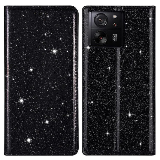 For Xiaomi 13T / 13T Pro / Redmi K60 Ultra Case PU Leather Glittery Phone Cover