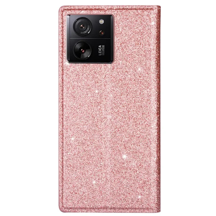 For Xiaomi 13T / 13T Pro / Redmi K60 Ultra Case PU Leather Glittery Phone Cover