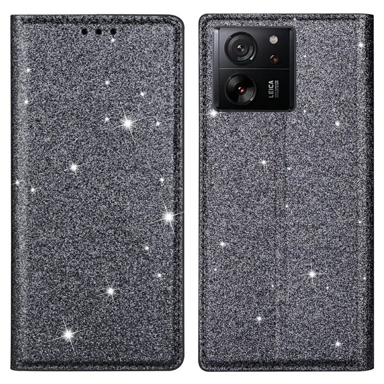For Xiaomi 13T / 13T Pro / Redmi K60 Ultra Case PU Leather Glittery Phone Cover
