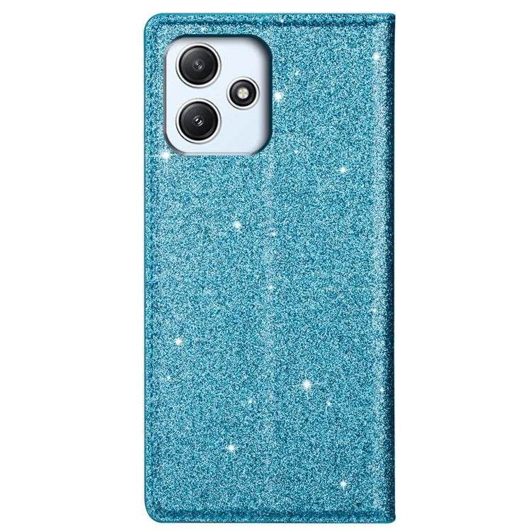 For Xiaomi Redmi 12 4G / 5G (Global) / Poco M6 Pro 5G Case Glittery Phone Cover with Card Holder