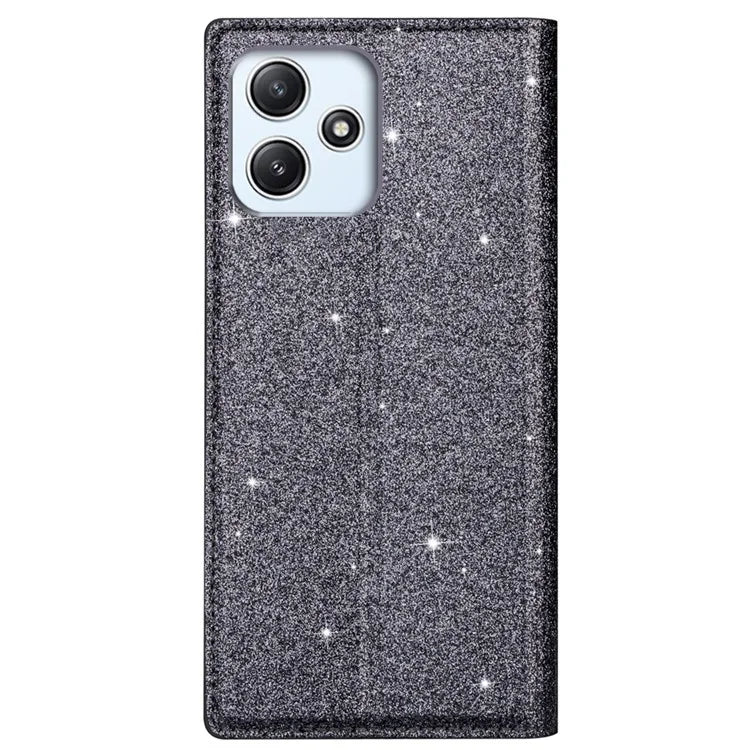 For Xiaomi Redmi 12 4G / 5G (Global) / Poco M6 Pro 5G Case Glittery Phone Cover with Card Holder