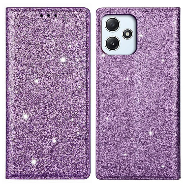 For Xiaomi Redmi 12 4G / 5G (Global) / Poco M6 Pro 5G Case Glittery Phone Cover with Card Holder