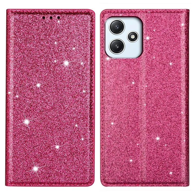 For Xiaomi Redmi 12 4G / 5G (Global) / Poco M6 Pro 5G Case Glittery Phone Cover with Card Holder