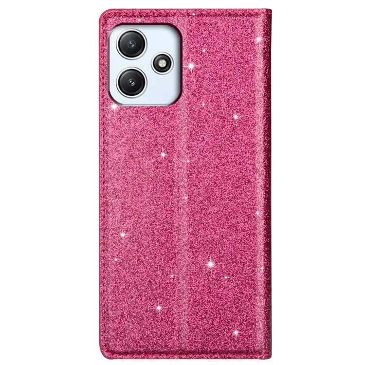 For Xiaomi Redmi 12 4G / 5G (Global) / Poco M6 Pro 5G Case Glittery Phone Cover with Card Holder