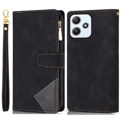 For Xiaomi Redmi 12 4G / 5G (Global) / Poco M6 Pro 5G Case Zipper Pocket Phone Wallet Cover