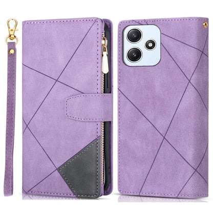For Xiaomi Redmi 12 4G / 5G (Global) / Poco M6 Pro 5G Case Zipper Pocket Phone Wallet Cover