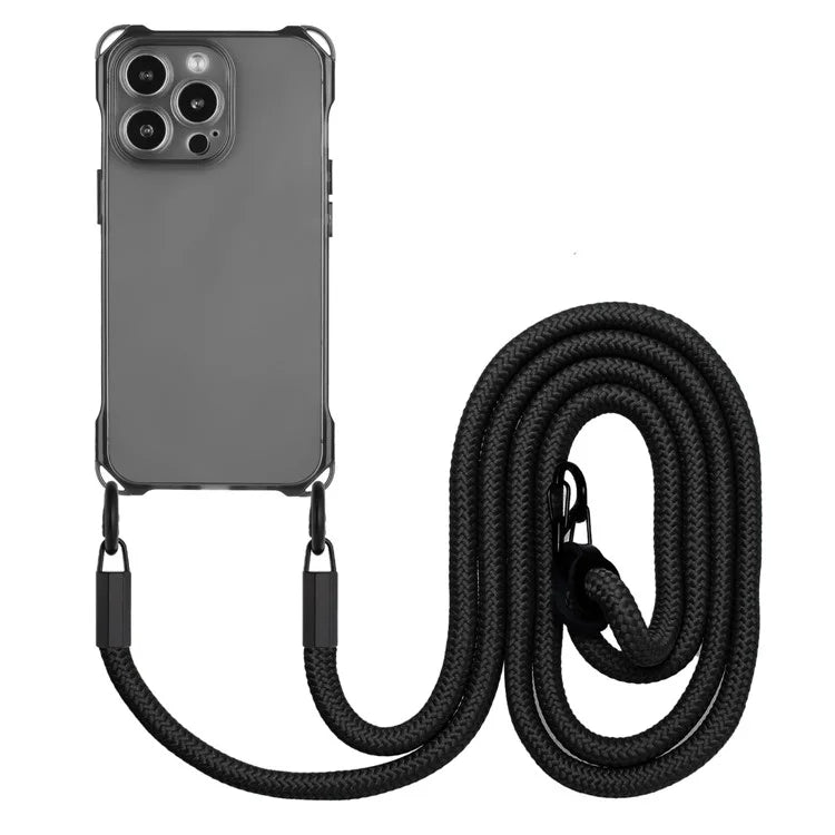 For iPhone 13 Pro Max 6.7 inch Case Protective Soft TPU Phone Cover with Shoulder Strap