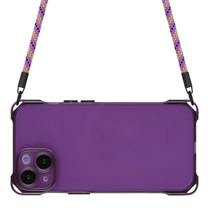 For iPhone 13 6.1 inch Case Anti-Drop TPU Phone Protector with Shoulder Strap