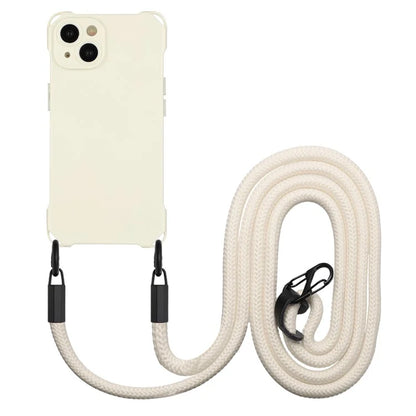 For iPhone 13 6.1 inch Case Anti-Drop TPU Phone Protector with Shoulder Strap