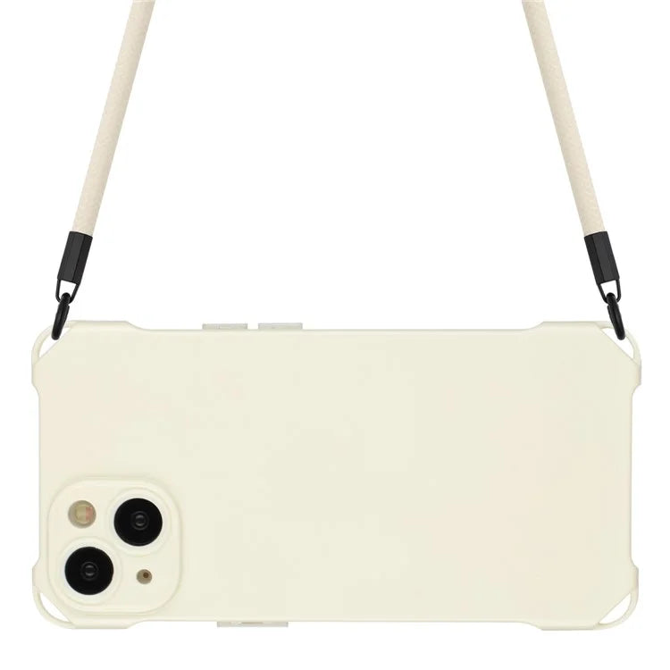 For iPhone 13 6.1 inch Case Anti-Drop TPU Phone Protector with Shoulder Strap