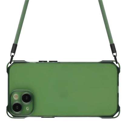 For iPhone 13 6.1 inch Case Anti-Drop TPU Phone Protector with Shoulder Strap
