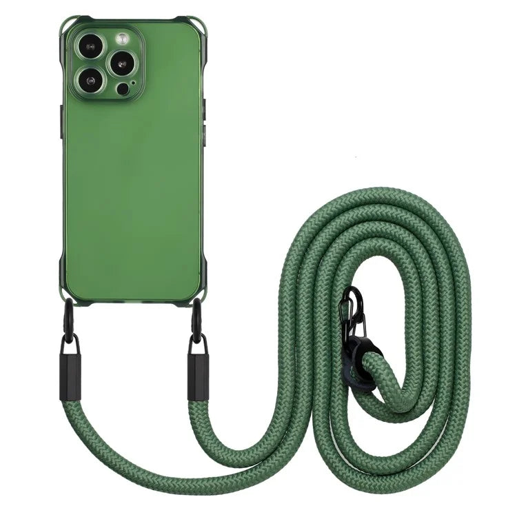For iPhone 13 Pro Case Cushioned Corners TPU Phone Cover with Rope