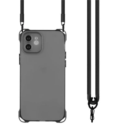 For iPhone 12 Case Protective Shockproof TPU Phone Cover with Rope