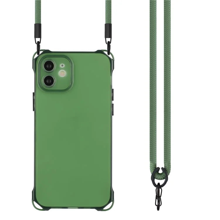 For iPhone 12 Case Protective Shockproof TPU Phone Cover with Rope