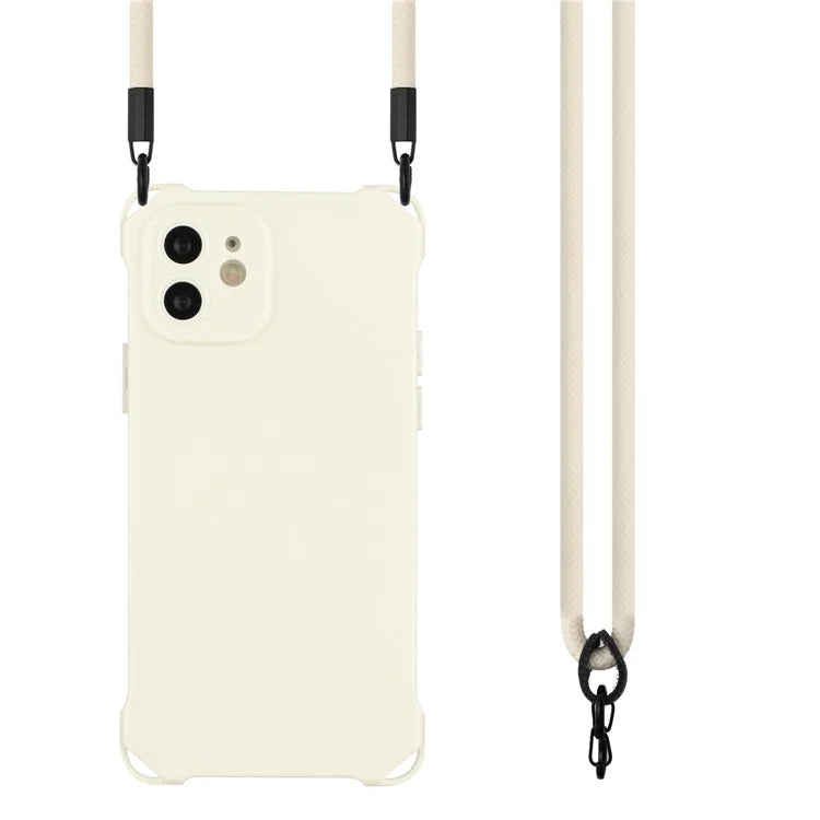 For iPhone 12 Case Protective Shockproof TPU Phone Cover with Rope