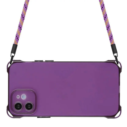 For iPhone 12 Case Protective Shockproof TPU Phone Cover with Rope