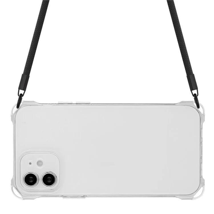 For iPhone 12 Case Protective Shockproof TPU Phone Cover with Rope