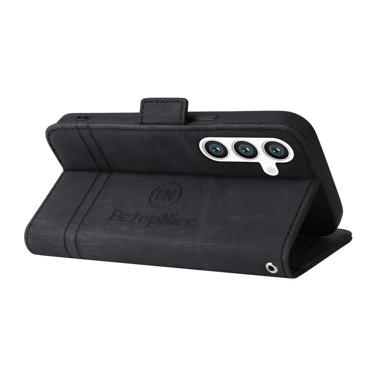 BETOPNICE 001 for Samsung Galaxy S24 Case Leather Wallet Flip Protective Phone Cover
