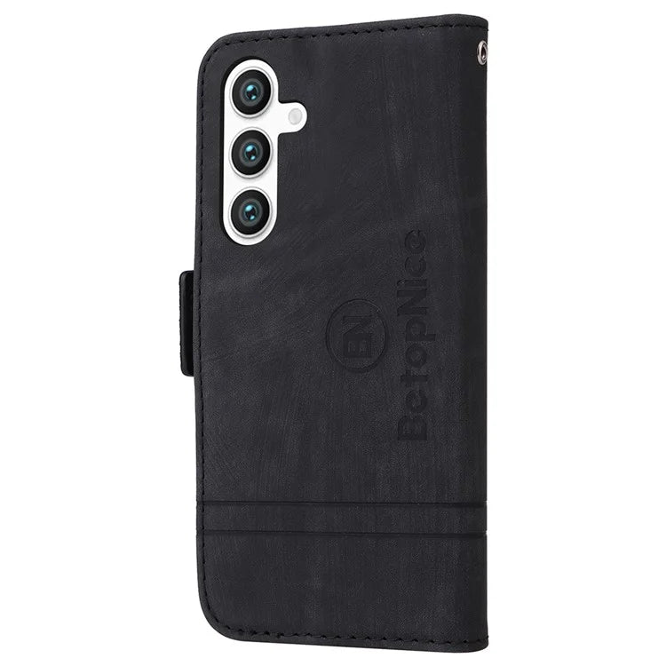 BETOPNICE 001 for Samsung Galaxy S24 Case Leather Wallet Flip Protective Phone Cover