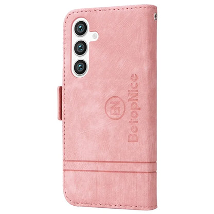 BETOPNICE 001 for Samsung Galaxy S24 Case Leather Wallet Flip Protective Phone Cover