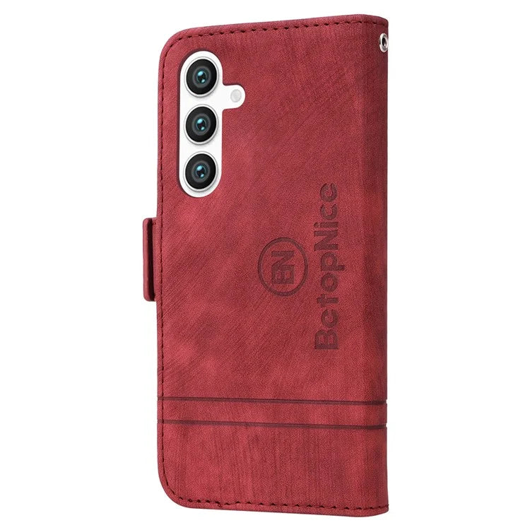 BETOPNICE 001 for Samsung Galaxy S24 Case Leather Wallet Flip Protective Phone Cover