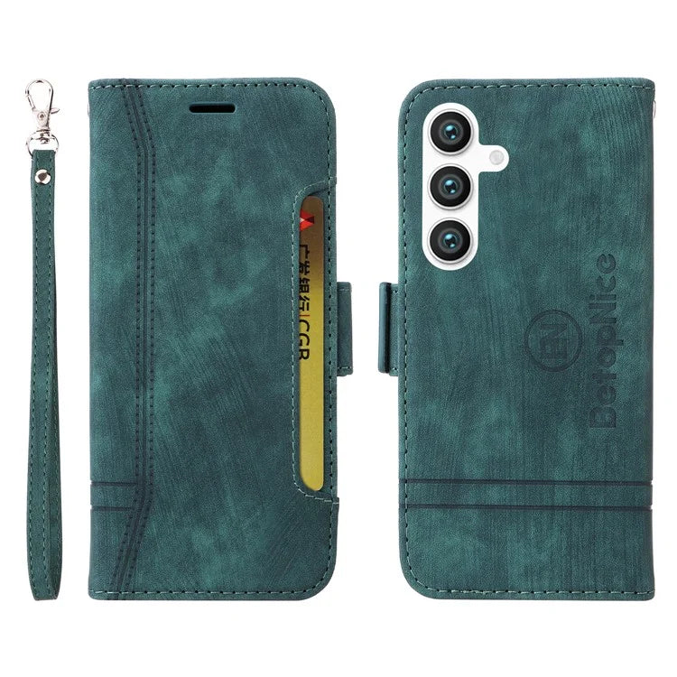 BETOPNICE 001 for Samsung Galaxy S24 Case Leather Wallet Flip Protective Phone Cover