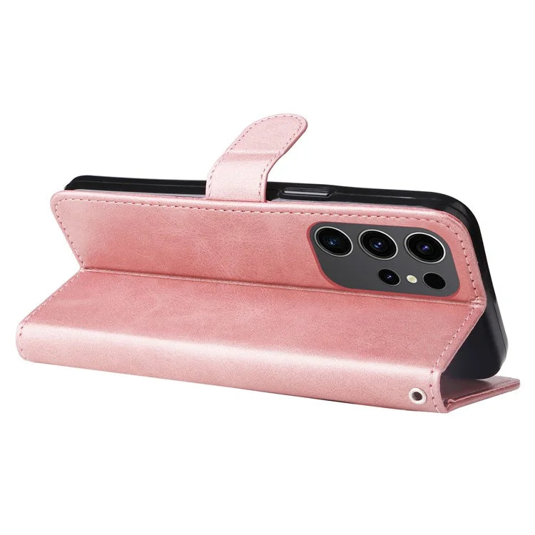 For Samsung Galaxy S24 Ultra Case PU Leather Zipper Wallet Phone Cover