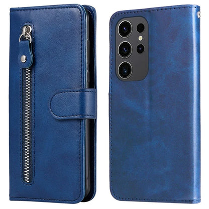 For Samsung Galaxy S24 Ultra Case PU Leather Zipper Wallet Phone Cover
