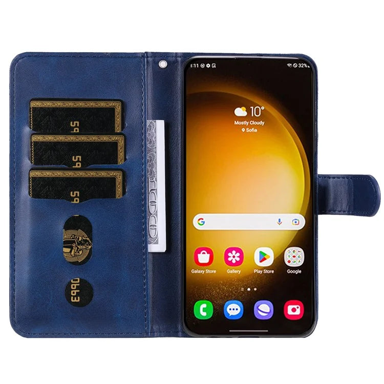 For Samsung Galaxy S24 Ultra Case PU Leather Zipper Wallet Phone Cover