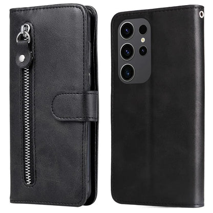 For Samsung Galaxy S24 Ultra Case PU Leather Zipper Wallet Phone Cover