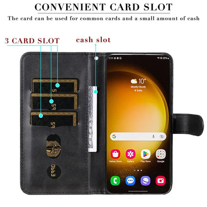 For Samsung Galaxy S24 Ultra Case PU Leather Zipper Wallet Phone Cover
