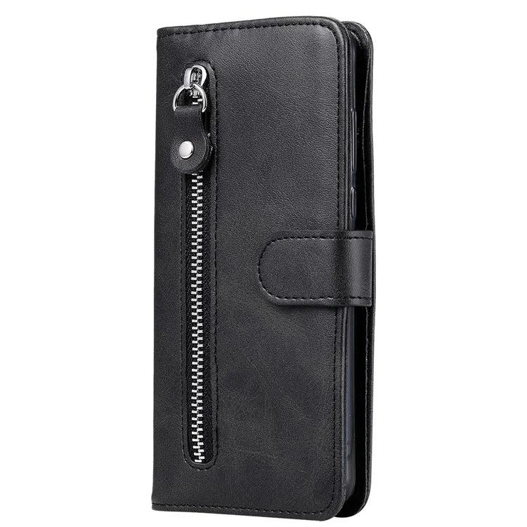 For Samsung Galaxy S24 Ultra Case PU Leather Zipper Wallet Phone Cover