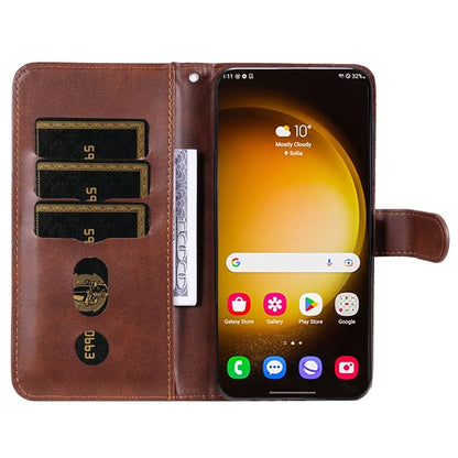 For Samsung Galaxy S24 Ultra Case PU Leather Zipper Wallet Phone Cover