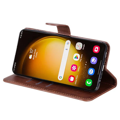 For Samsung Galaxy S24 Ultra Case PU Leather Zipper Wallet Phone Cover
