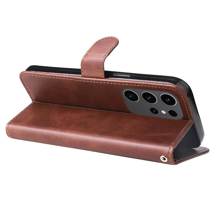 For Samsung Galaxy S24 Ultra Case PU Leather Zipper Wallet Phone Cover