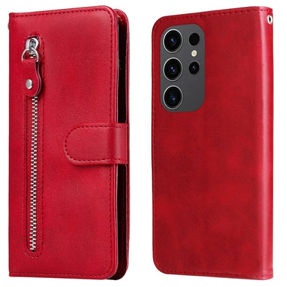 For Samsung Galaxy S24 Ultra Case PU Leather Zipper Wallet Phone Cover