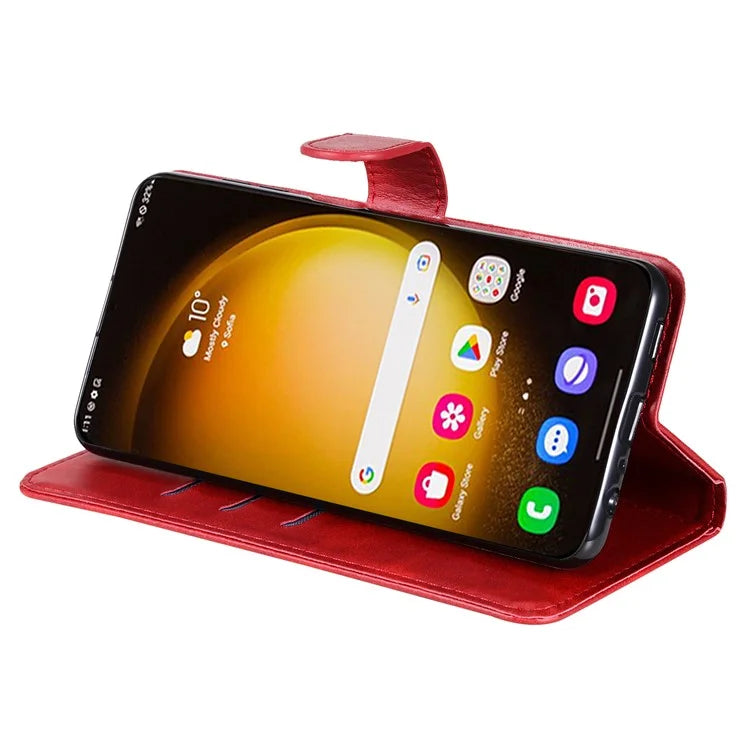 For Samsung Galaxy S24 Ultra Case PU Leather Zipper Wallet Phone Cover