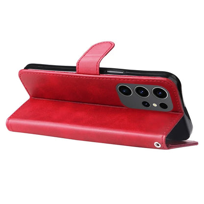 For Samsung Galaxy S24 Ultra Case PU Leather Zipper Wallet Phone Cover