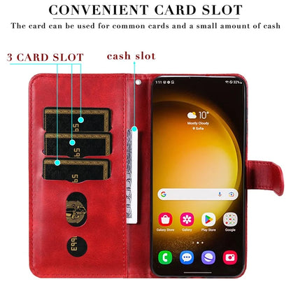 For Samsung Galaxy S24 Ultra Case PU Leather Zipper Wallet Phone Cover
