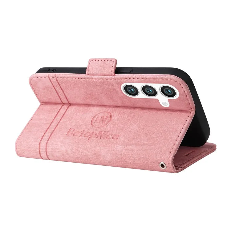 BETOPNICE 001 for Samsung Galaxy S24+ Case Magnetic Flip PU Leather Phone Cover