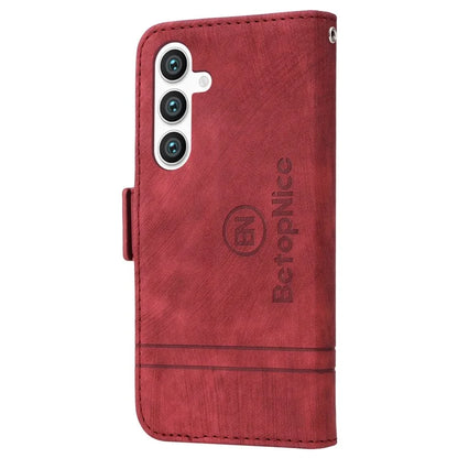 BETOPNICE 001 for Samsung Galaxy S24+ Case Magnetic Flip PU Leather Phone Cover
