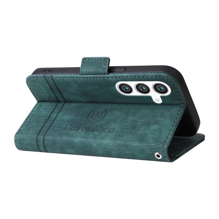 BETOPNICE 001 for Samsung Galaxy S24+ Case Magnetic Flip PU Leather Phone Cover